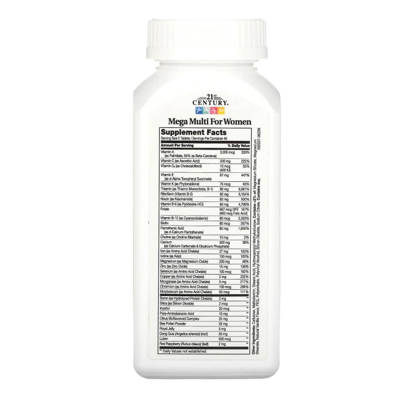 Mega Multi, для женщин, мультивитамины и мультиминералы, 90 таблеток