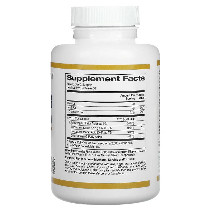 [ML00952] Омега-3 (рыбий жир премиального качества) (100)