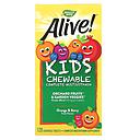 Дитячий жувальний мультивітамін Alive!, зі смаком помаранчу та ягід